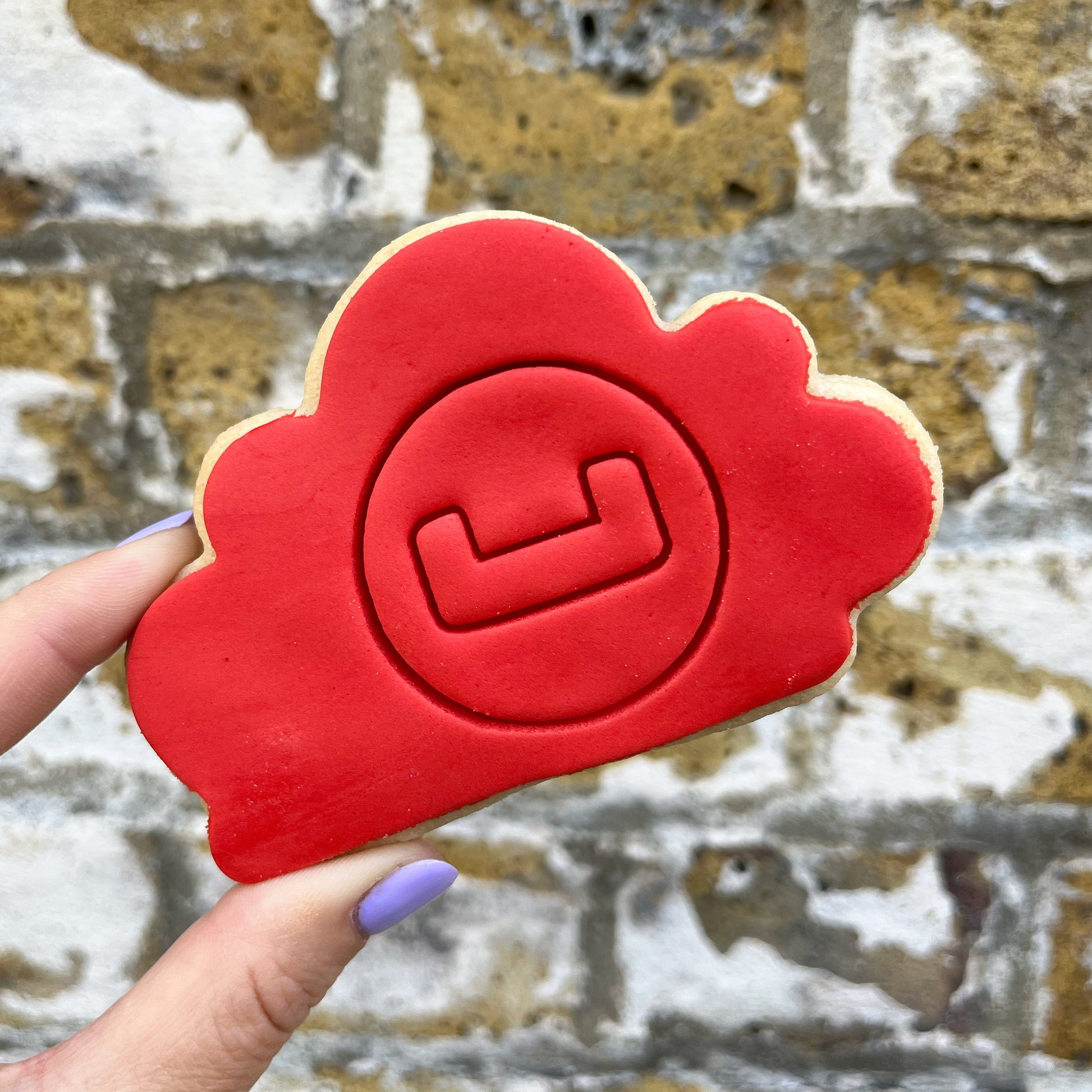 logo branded biscuits