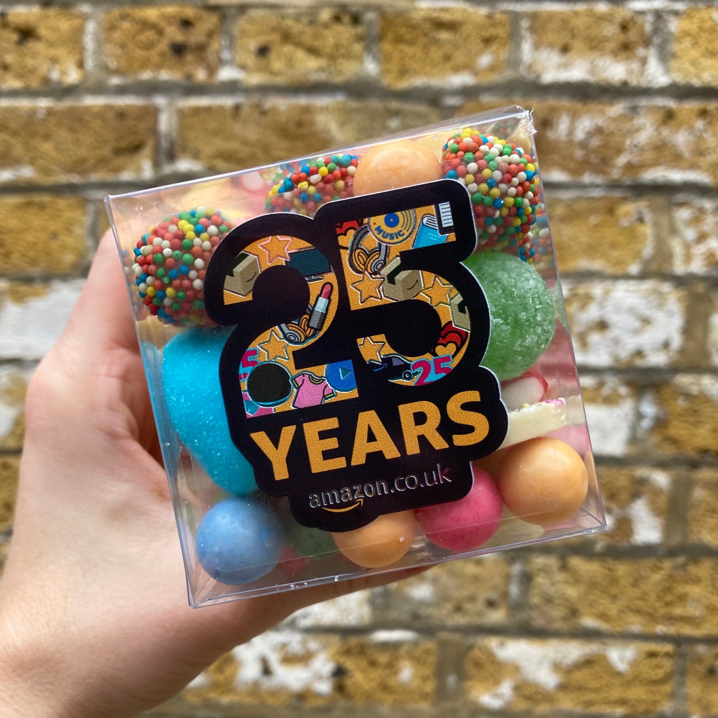 branded candy cubes