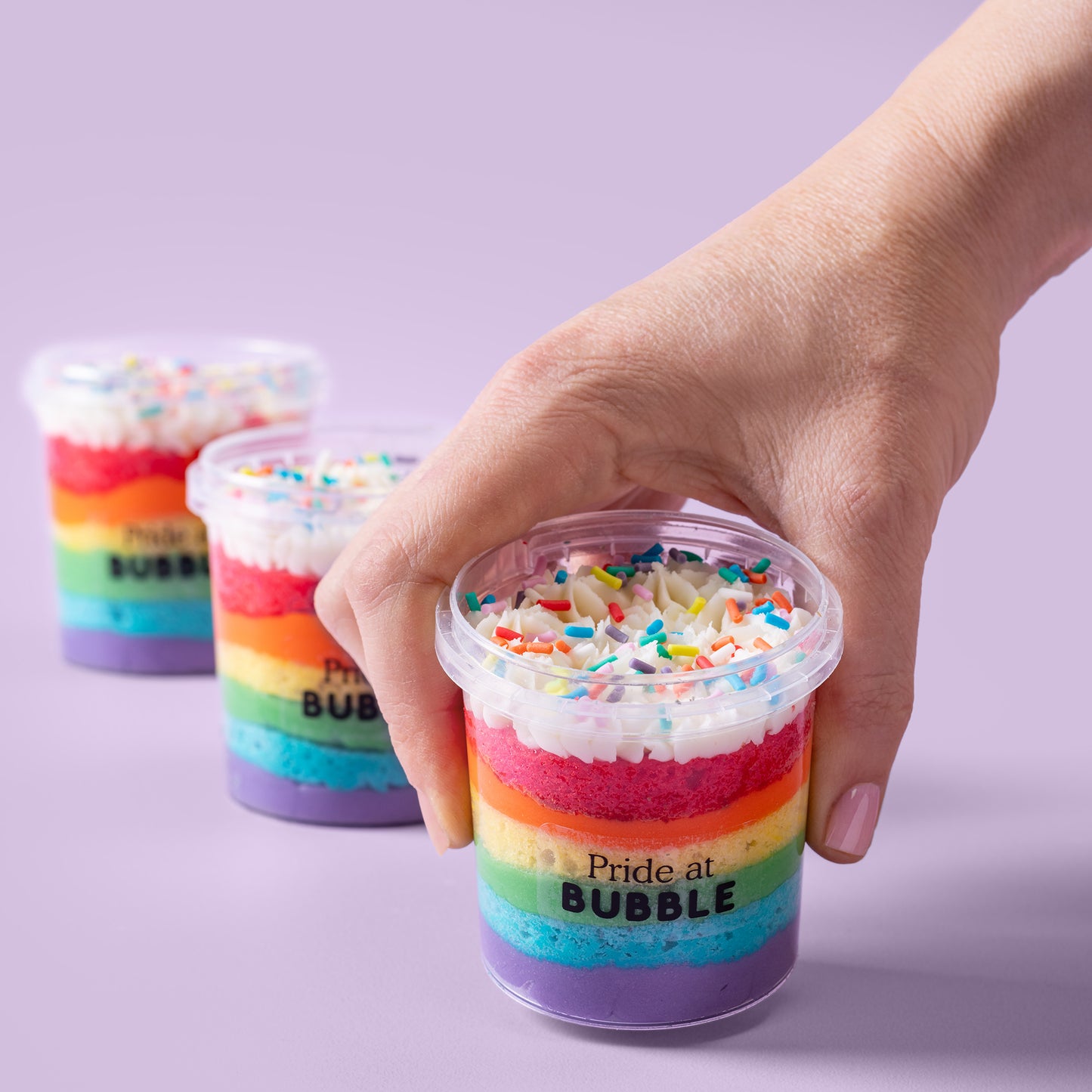 Rainbow Cake Pots