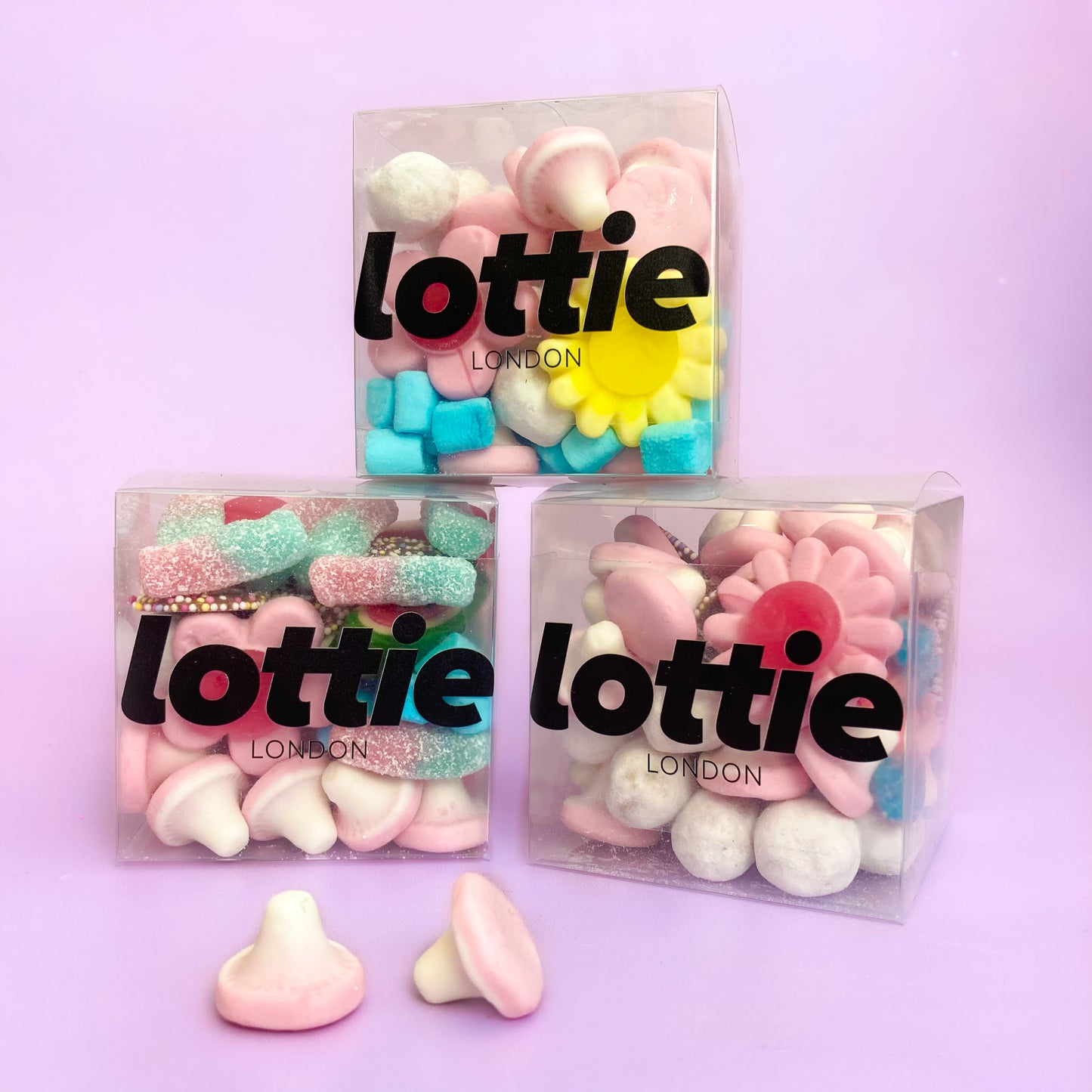 branded candy cubes