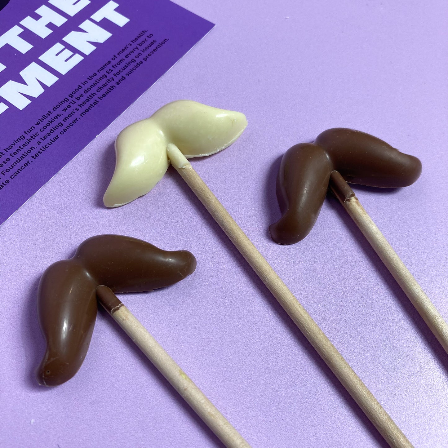 Movember Chocolate Lollipops