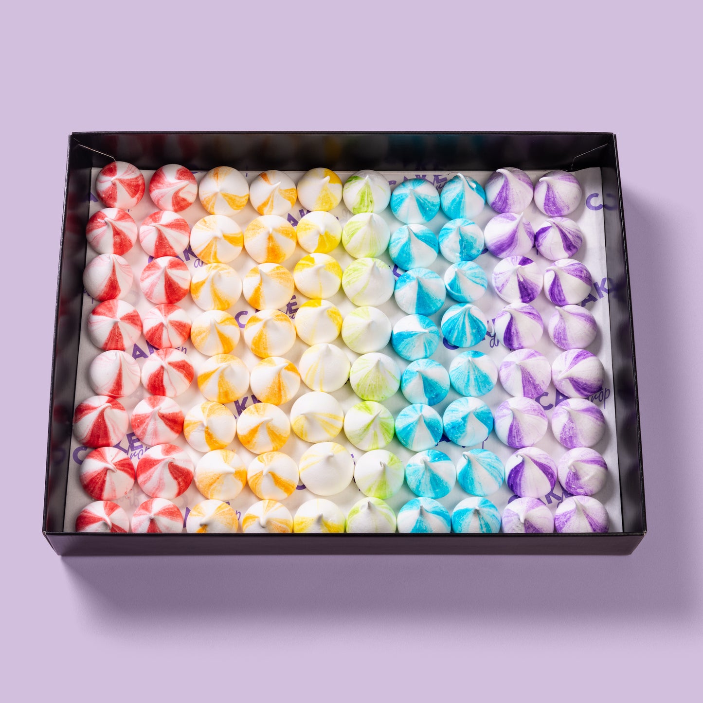 Rainbow Meringue Kisses