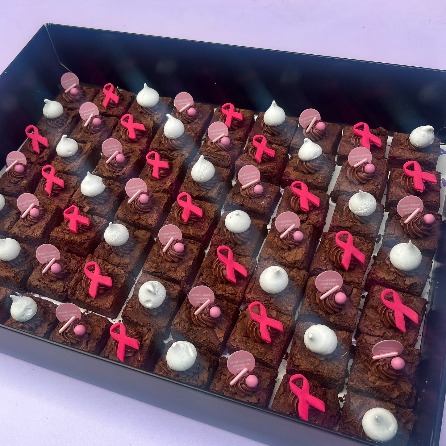 Breast Cancer Awareness Month Brownie Bite Platter