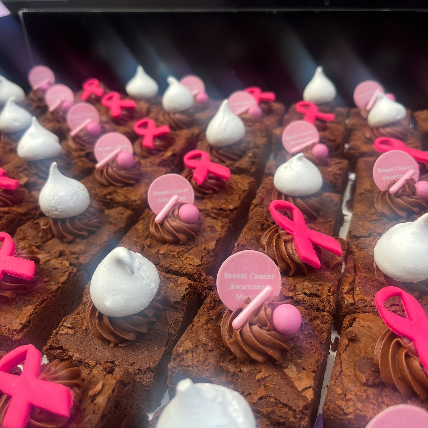 Breast Cancer Awareness Month Brownie Bite Platter