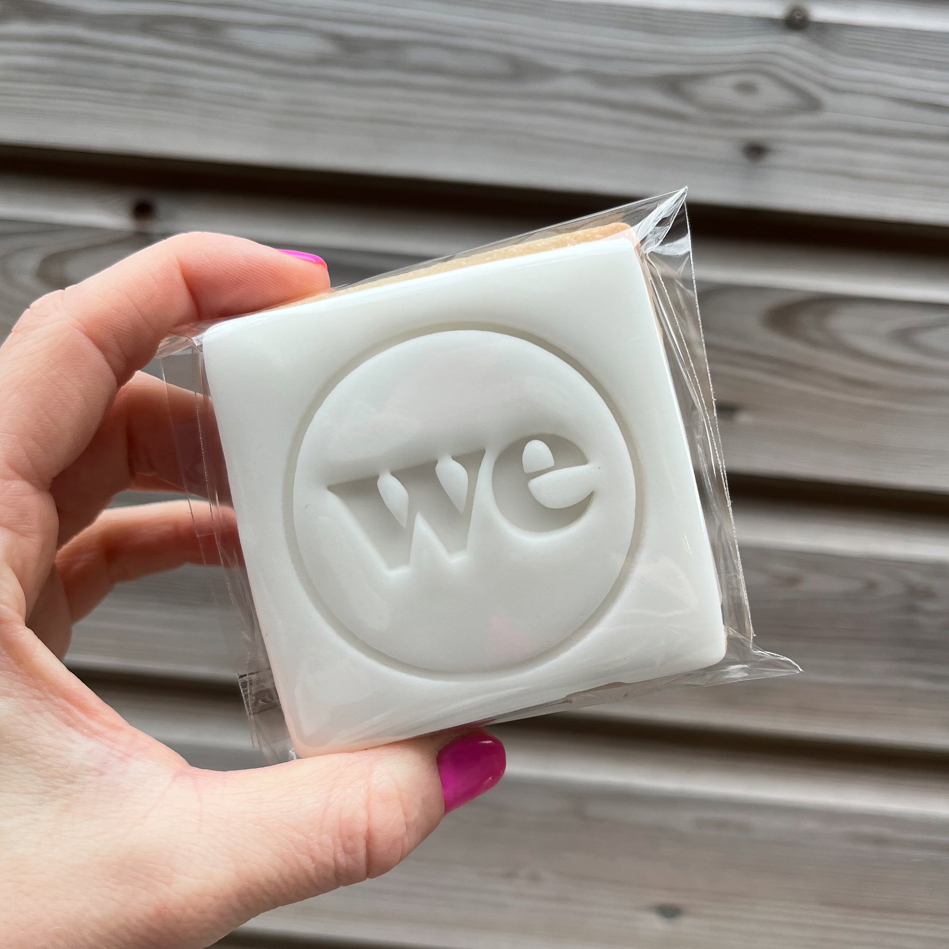 logo branded biscuits