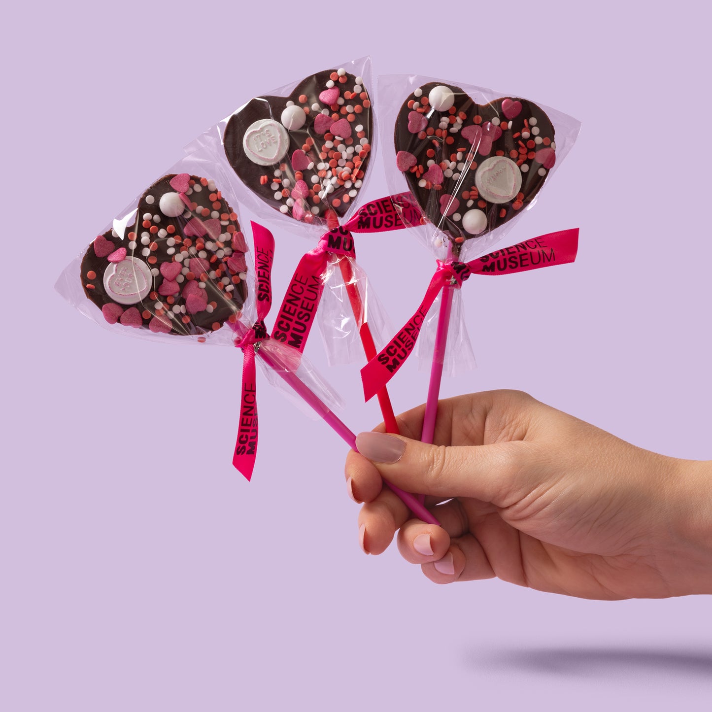 Chocolate Heart Lollipops