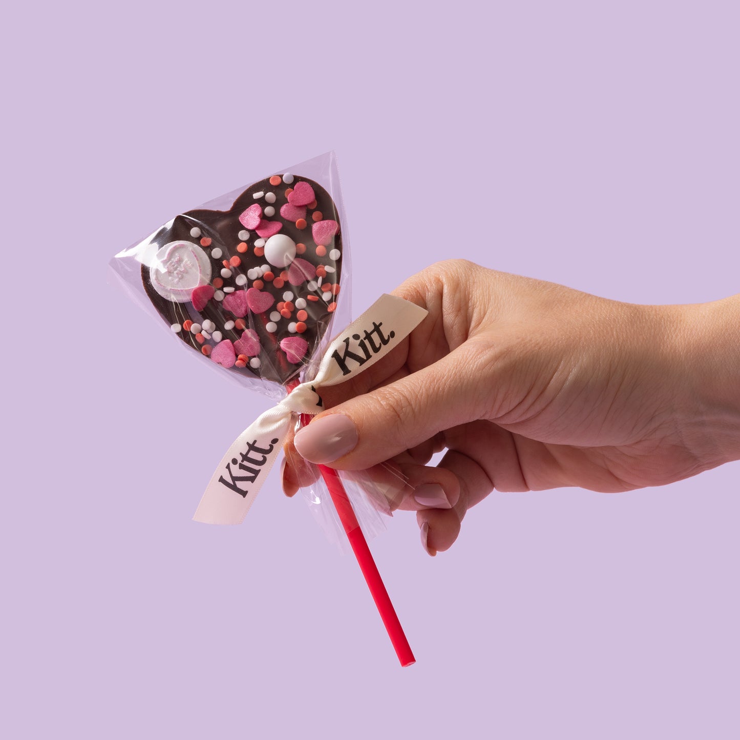 Chocolate Heart Lollipops