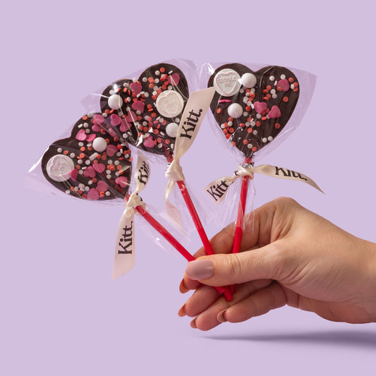 Chocolate Heart Lollipops