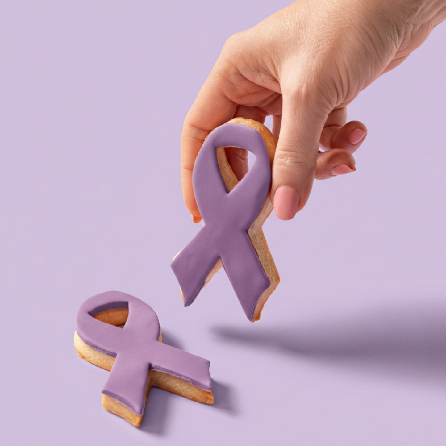 Awareness Ribbon Biscuits