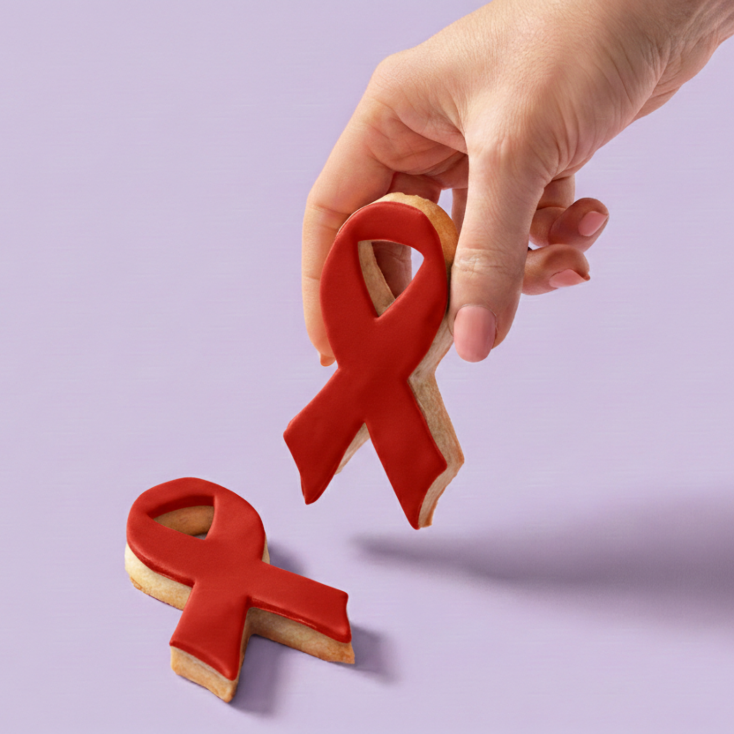 Awareness Ribbon Biscuits