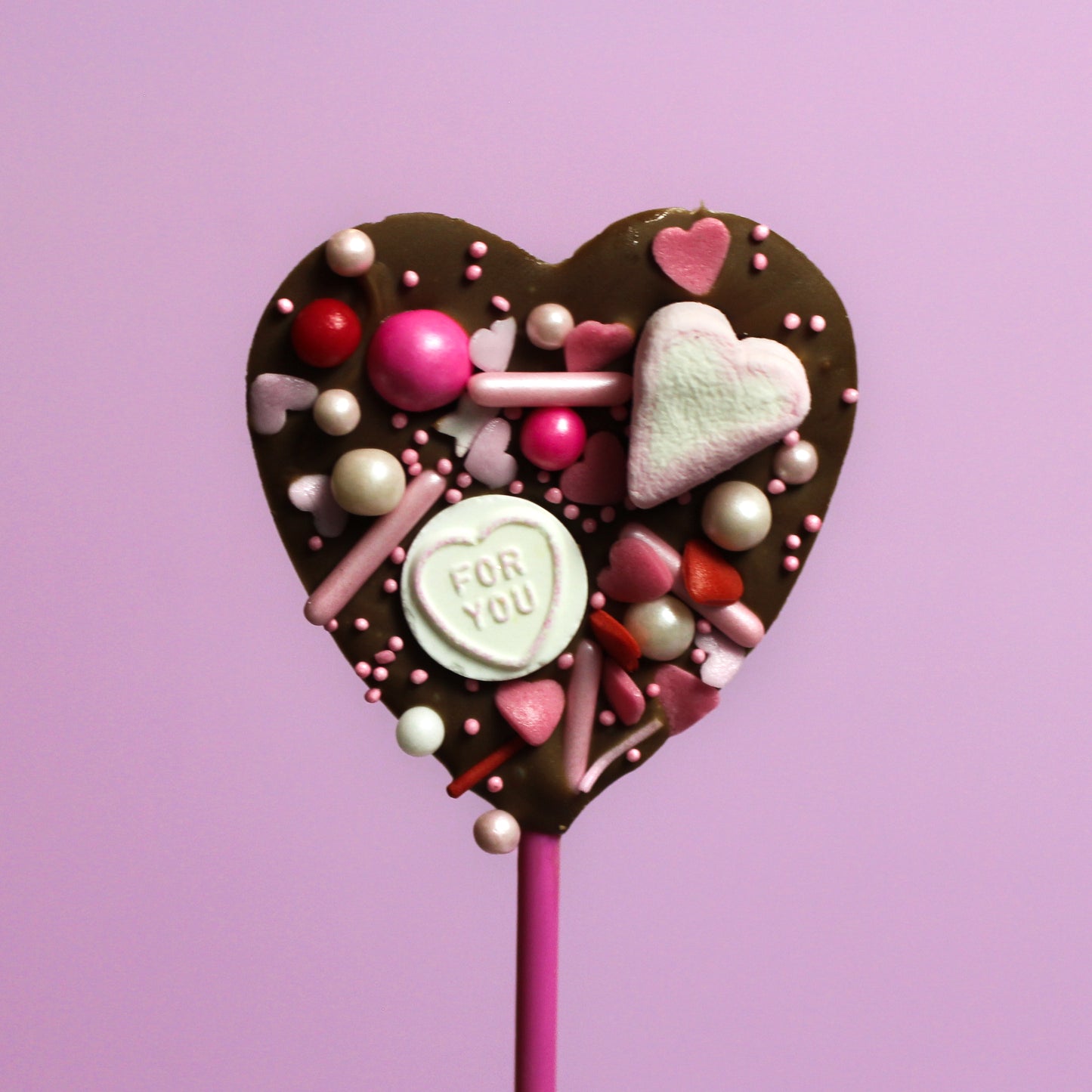 Chocolate Heart Lollipops